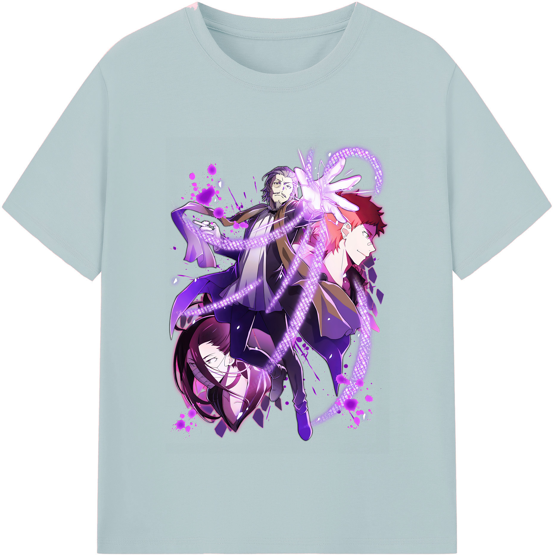 （画像用） 文豪ストレイドッグス Bungo Stray Dogs 綿100％半袖Tシャツ（フロントプリント）